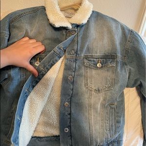 Sherpa denim jacket